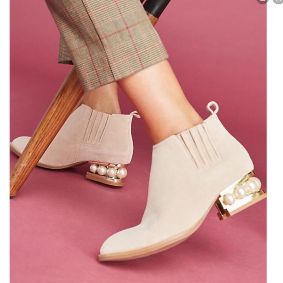 Jeffrey Campbell Shoes - Jeffrey Campbell Metcalf Suede Pearl Booties 6.5